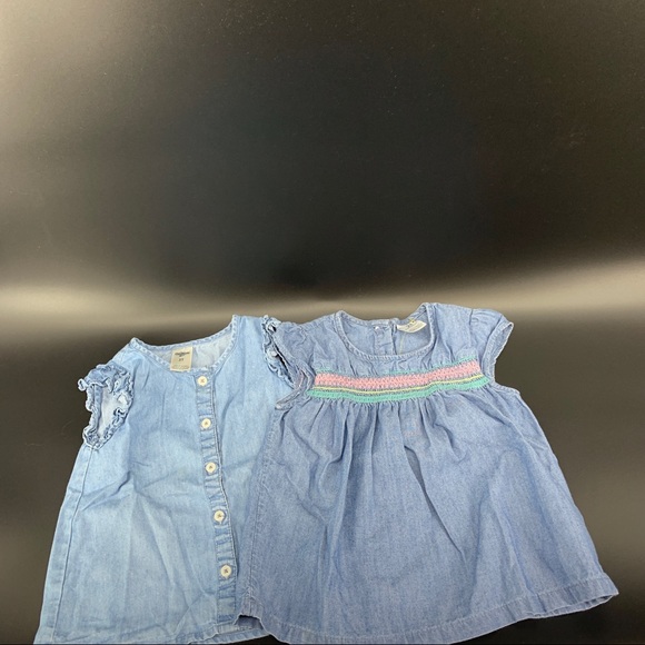 Denim/chambray girls shirt bundle - Carter’s - 2T - Picture 1 of 3